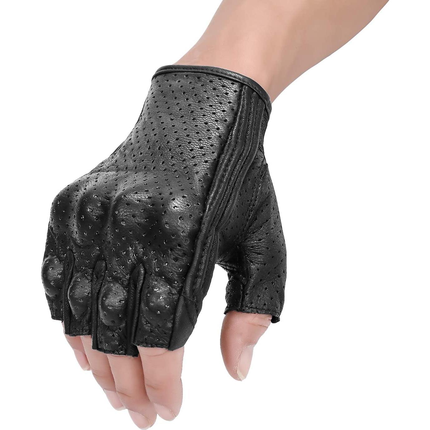 Guantes de Motocicleta Superbike G11 Negro Sin Dedos L