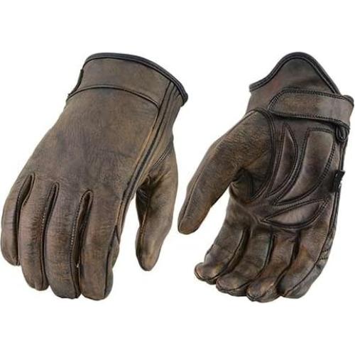 Guantes de Moto Milwaukee MG7512 Cuero Marrón Acolchados
