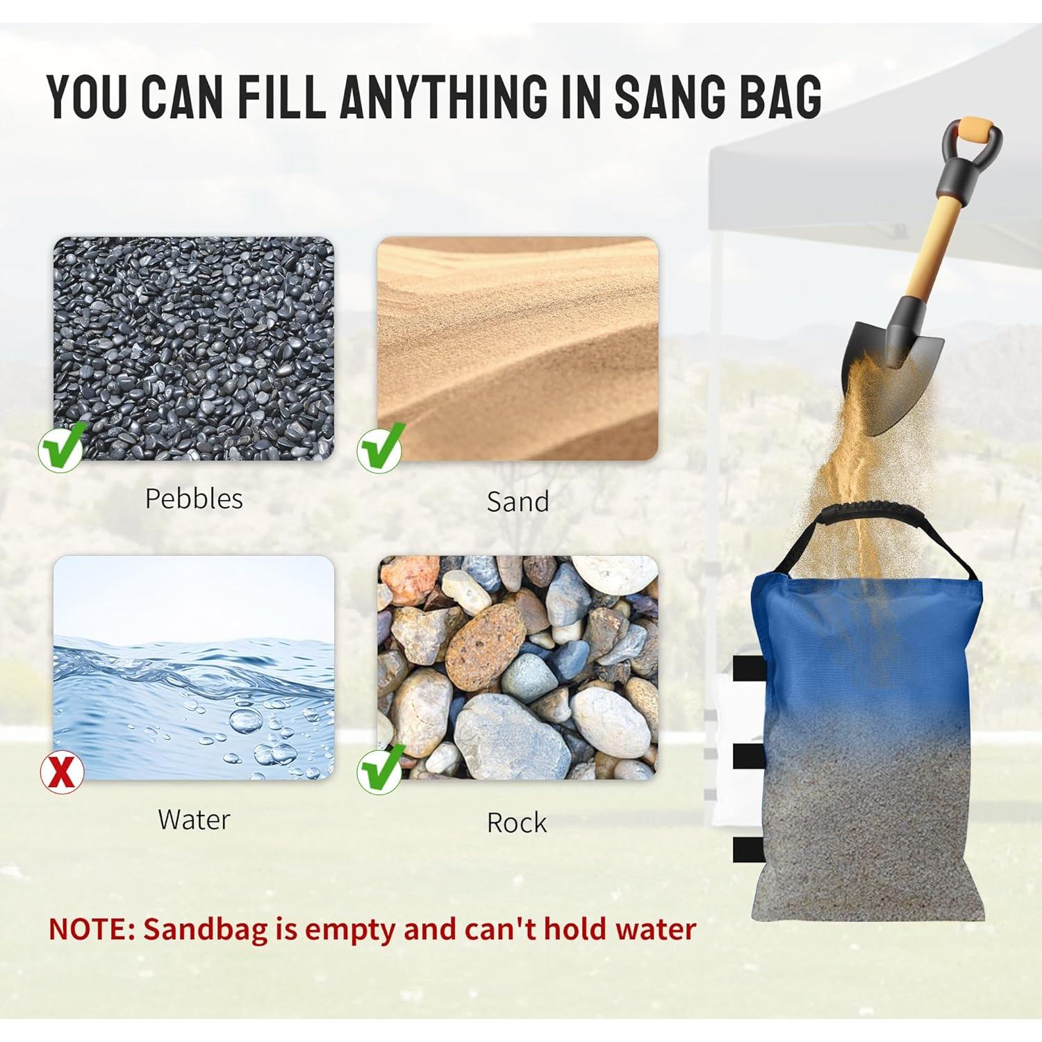 Bolsas de Arena para Carpa CROWN SHADES 12.7 kg Azul