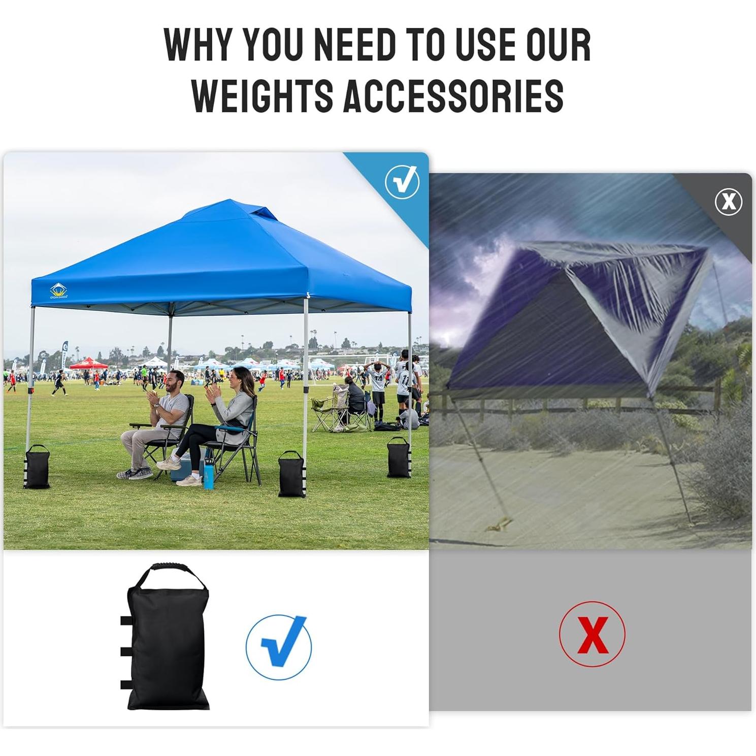 Bolsas de Arena para Carpa CROWN SHADES 12.7 kg Azul