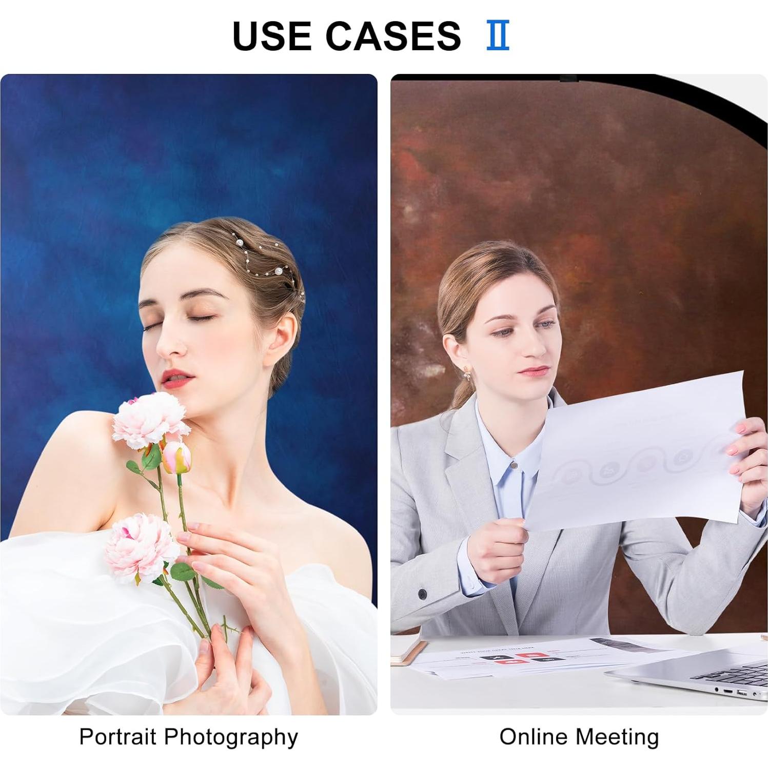 Fondo Portátil Doble Cara Selens 140x200 cm Azul/Marrón