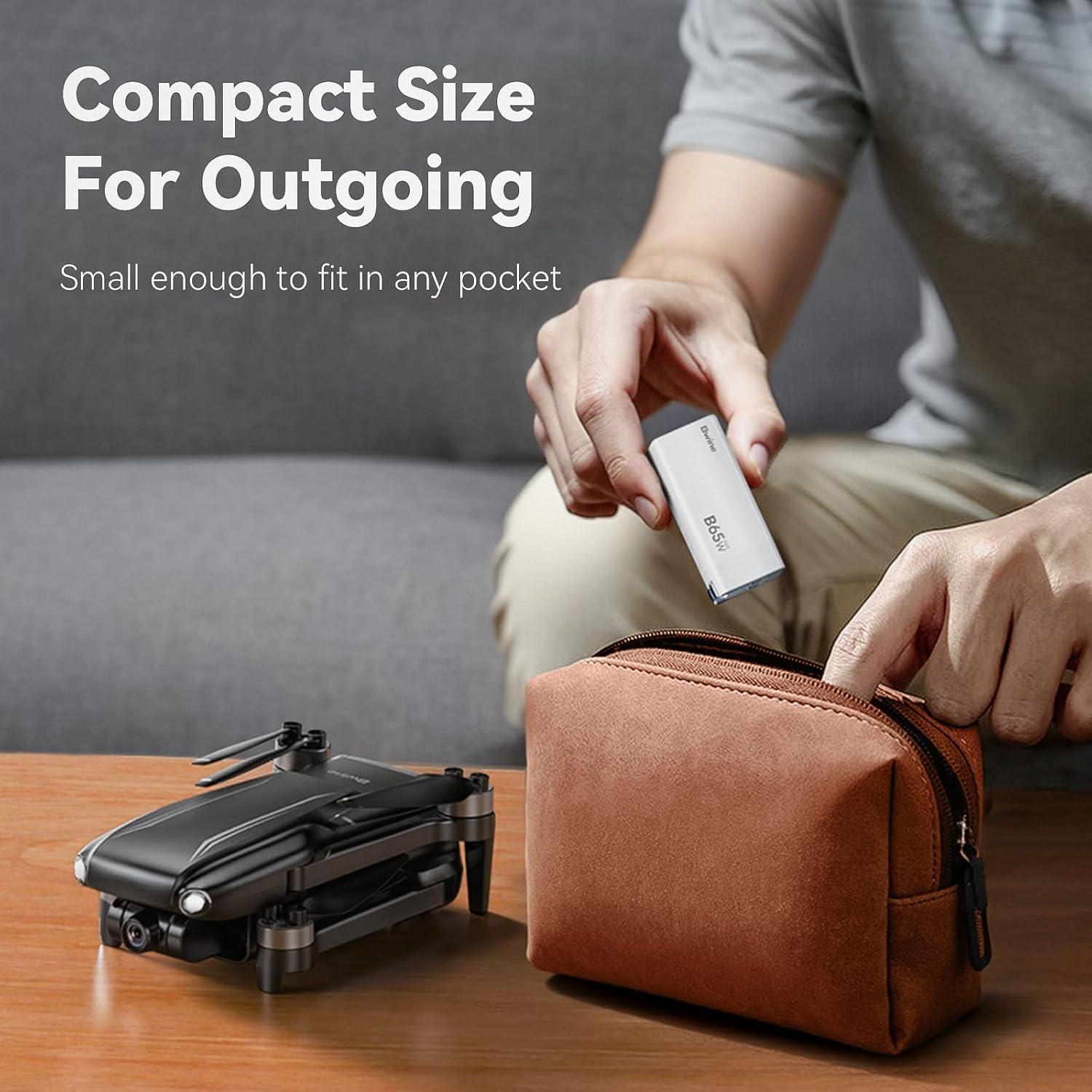 Cargador USB C Bwine 65W GaN 3 Puertos Blanco