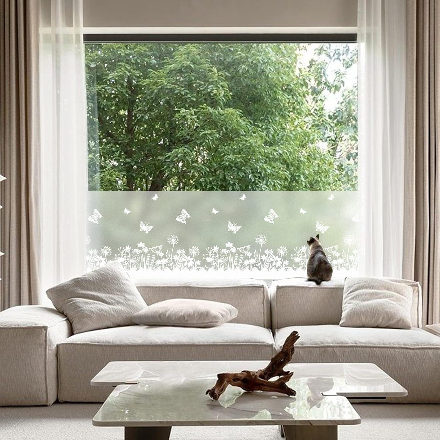 Película de Privacidad DKTIE 45x200 cm PVC Adhesiva Estática