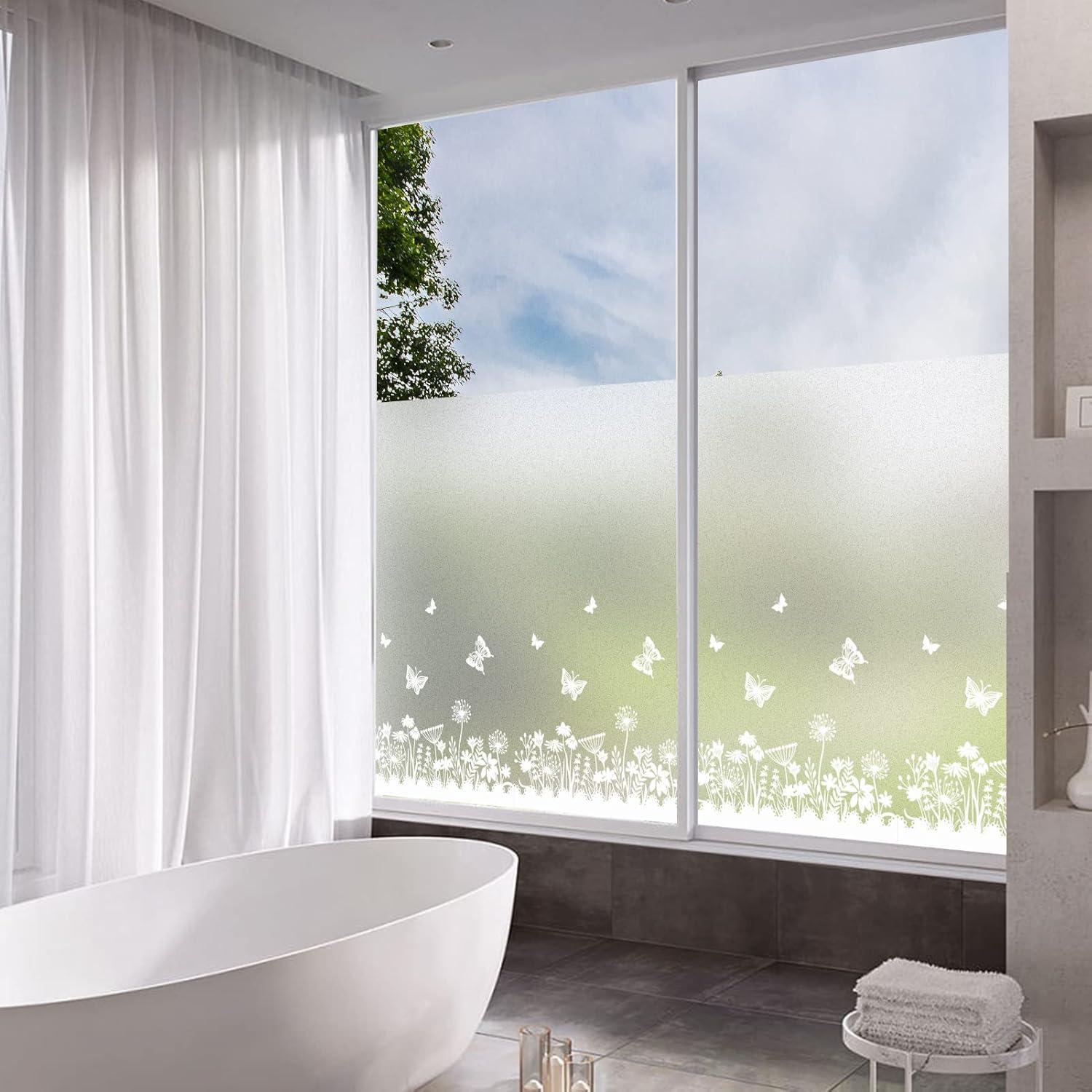 Película de Privacidad DKTIE 45x200 cm PVC Adhesiva Estática