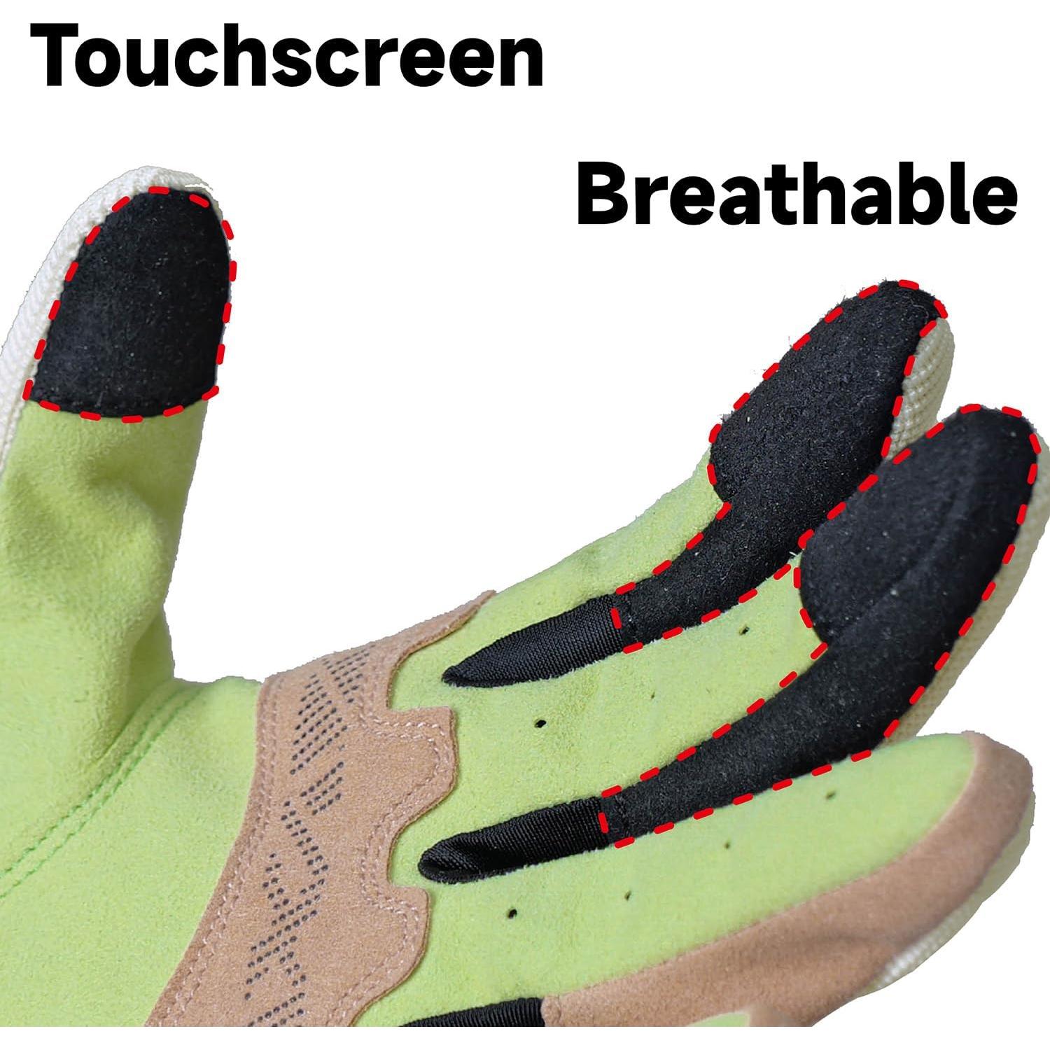 Guantes de Motocicleta VXW VMG327 Verde Táctiles Unisex