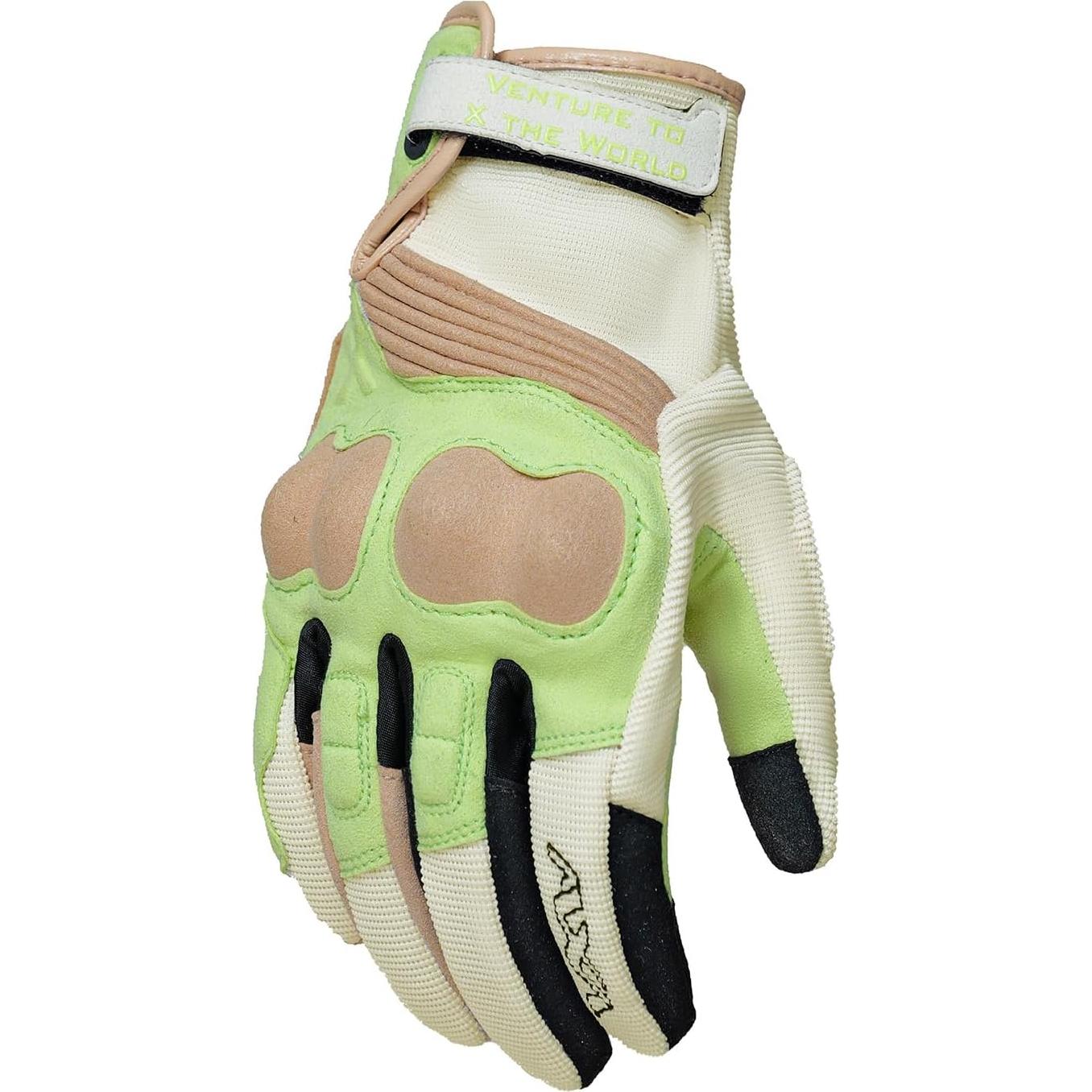 Guantes de Motocicleta VXW VMG327 Verde Táctiles Unisex