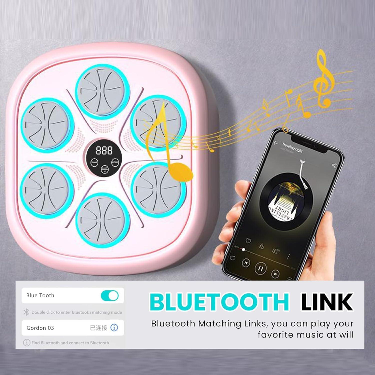 Máquina de Boxeo Musical Rosa ENDBAG LGF-QJQ-001 con Guantes