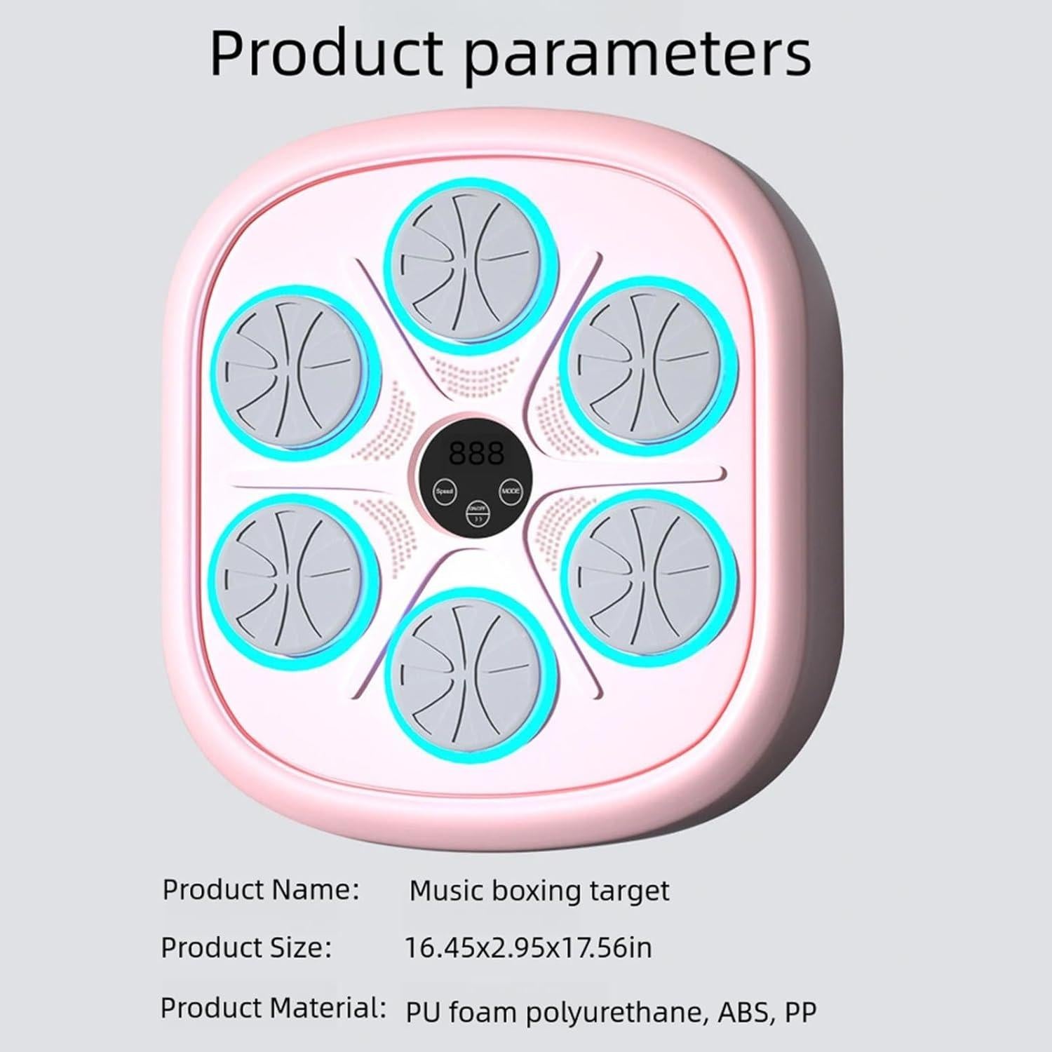 Máquina de Boxeo Musical Rosa ENDBAG LGF-QJQ-001 con Guantes