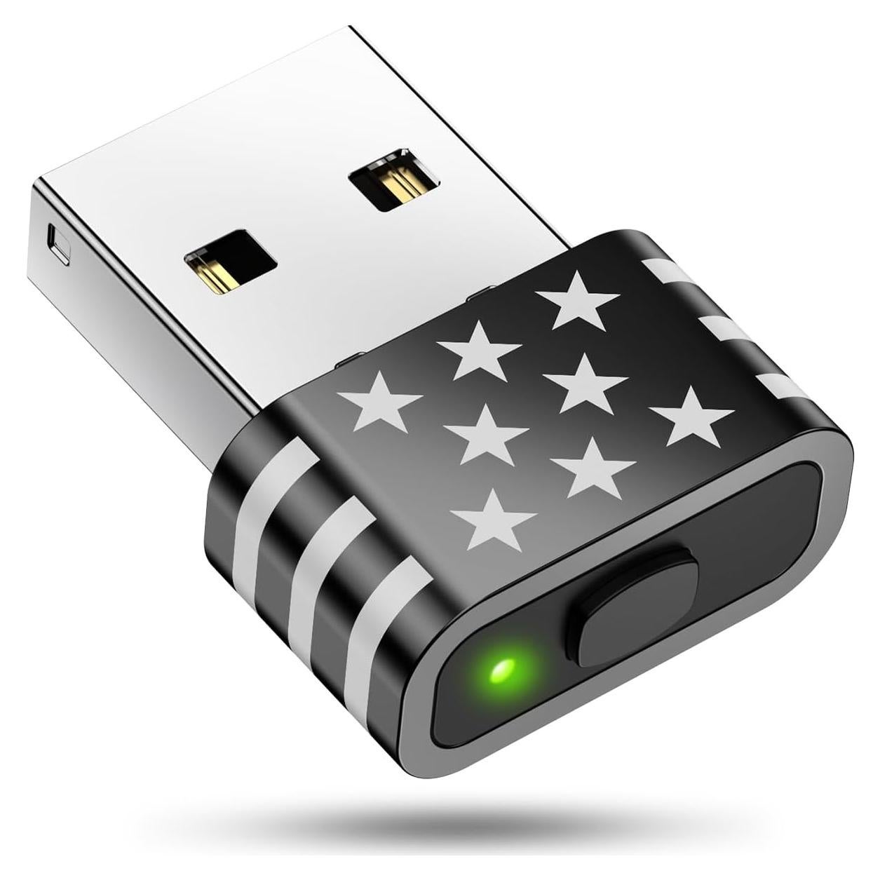 Geyes Mouse Jiggler Indetectable USB, 2 Modos, Metal Negro