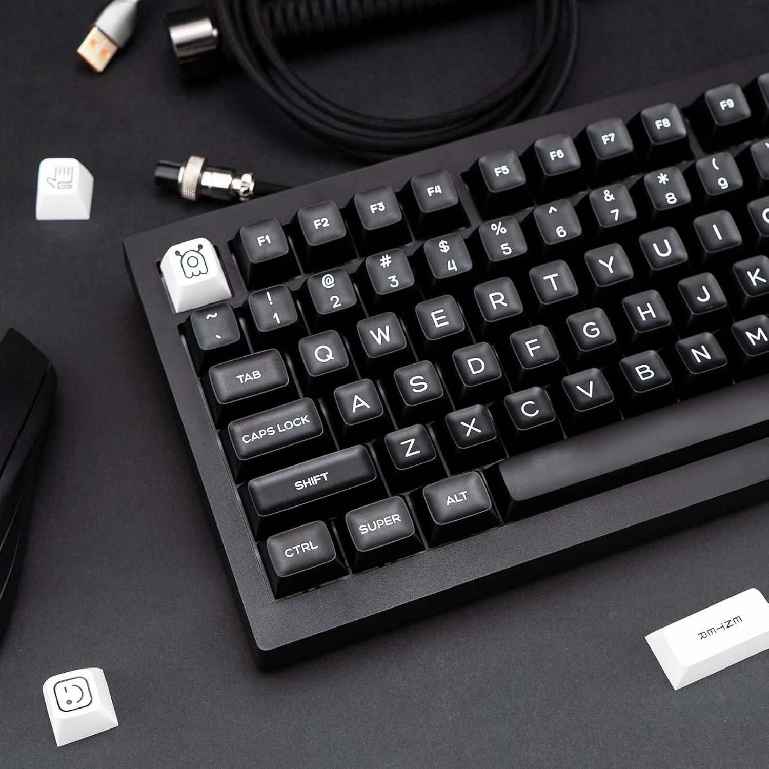 Juego de Teclas Mecánicas PBT 160 Teclas Negras SA GEKUCAP