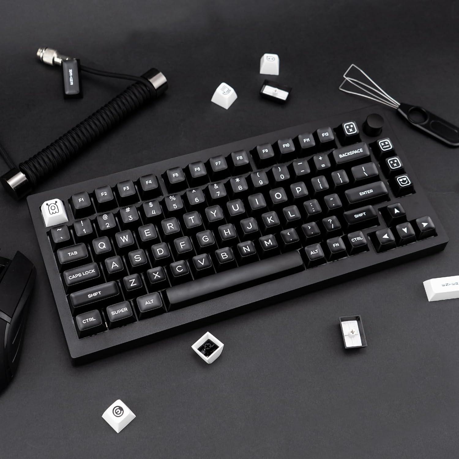 Juego de Teclas Mecánicas PBT 160 Teclas Negras SA GEKUCAP