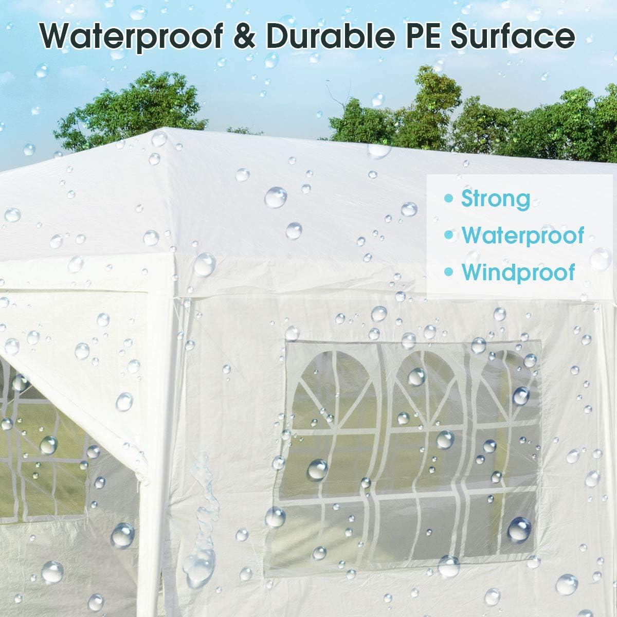Carpa Impermeable Tangkula 3x9m con 6 Paredes y 2 Puertas