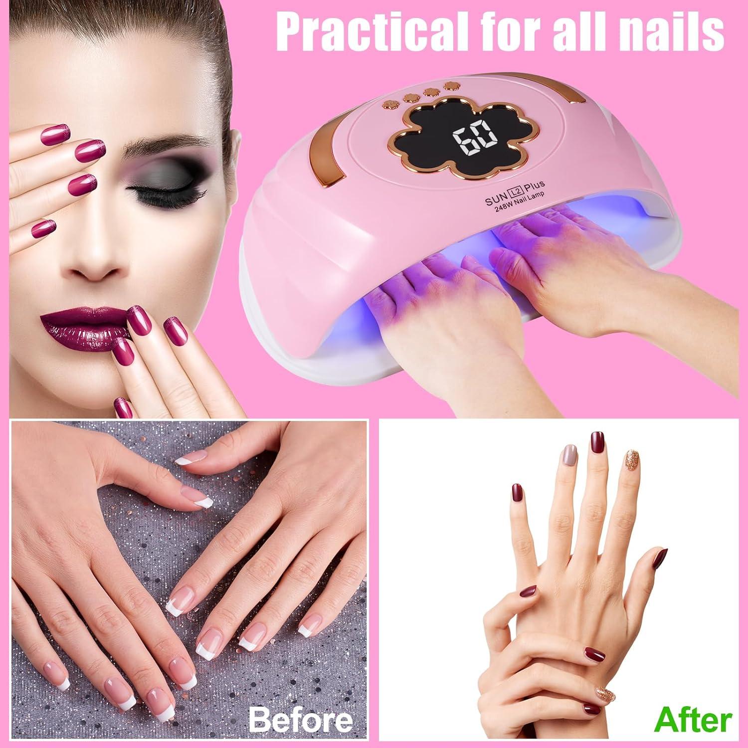 Lámpara UV LED Riuotazi 248W para Uñas con Sensor Automático