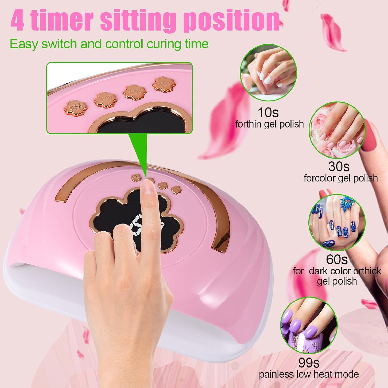 Lámpara UV LED Riuotazi 248W para Uñas con Sensor Automático