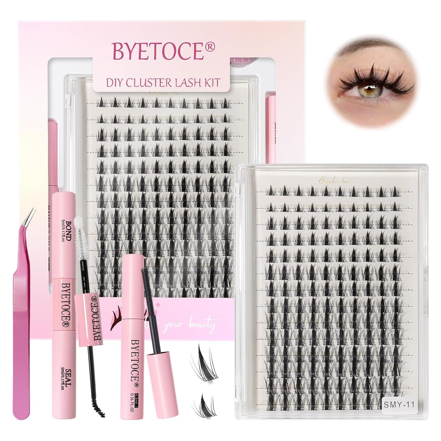 Kit de Extensión de Pestañas Falsas BYETOCE 320 Grupos 8-18MM