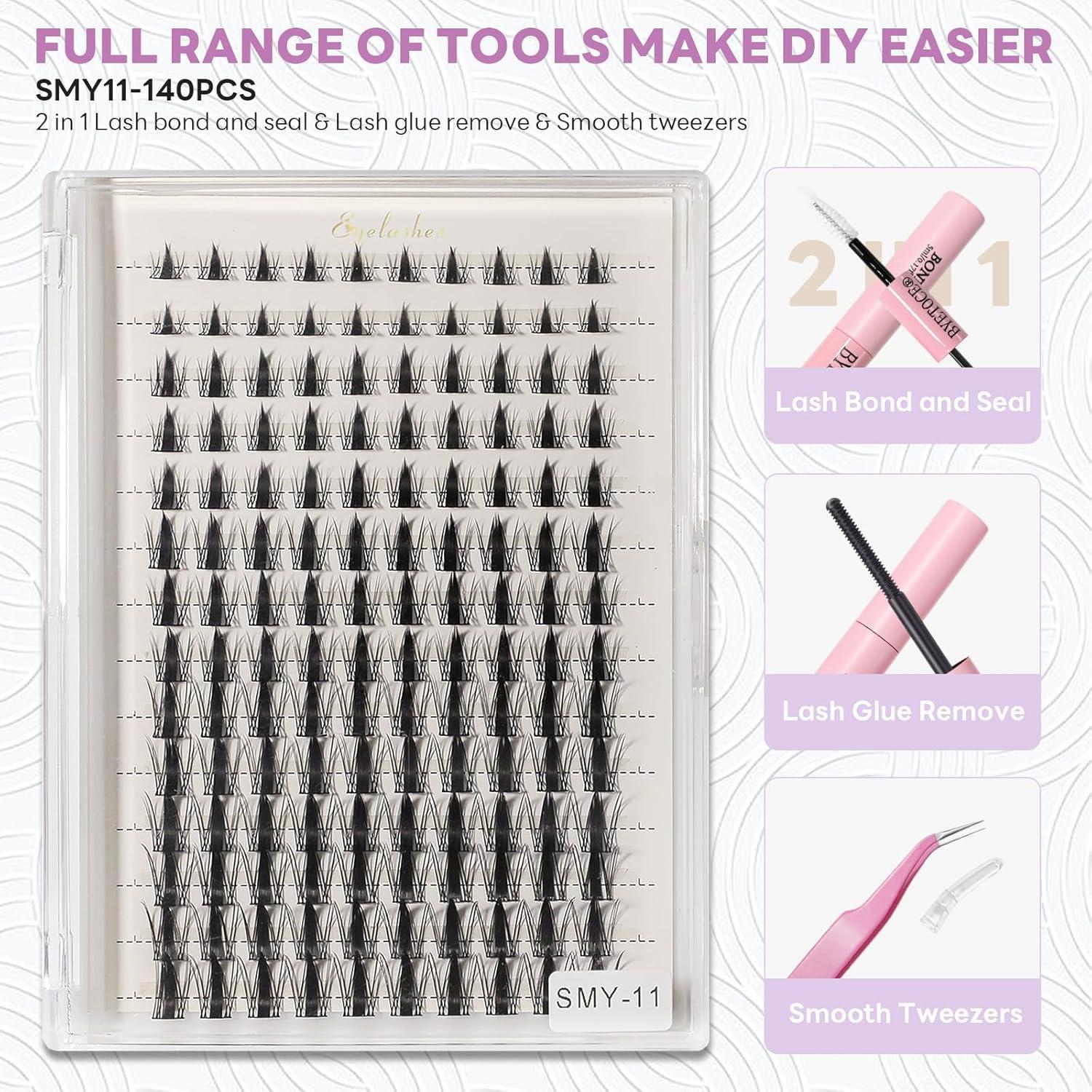 Kit de Extensión de Pestañas Falsas BYETOCE 320 Grupos 8-18MM