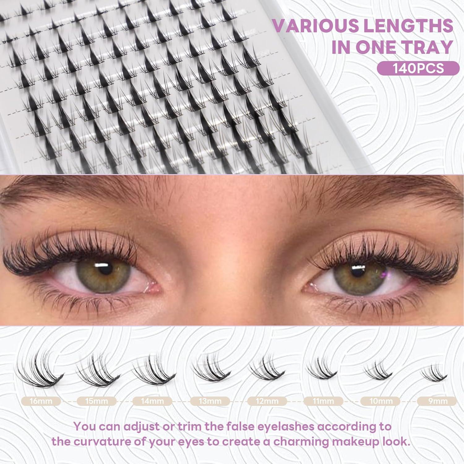 Kit de Extensión de Pestañas Falsas BYETOCE 320 Grupos 8-18MM