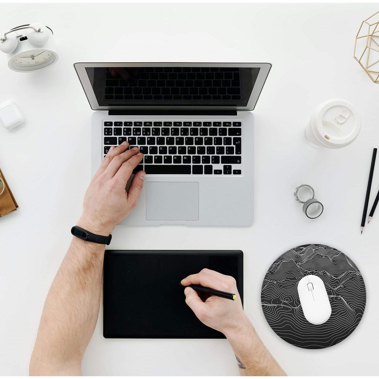 Alfombrilla de Ratón Redonda Ghatobty Mapa Topográfico 20 cm