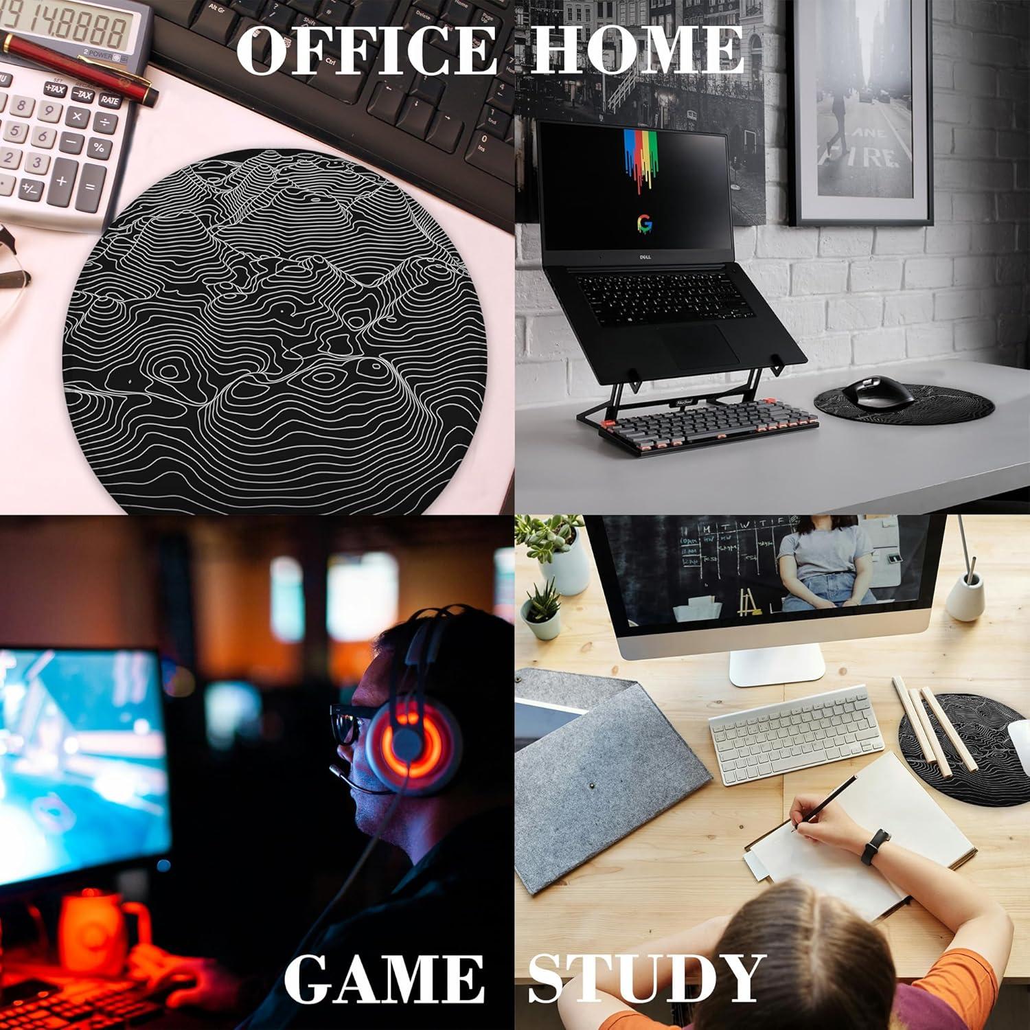 Alfombrilla de Ratón Redonda Ghatobty Mapa Topográfico 20 cm