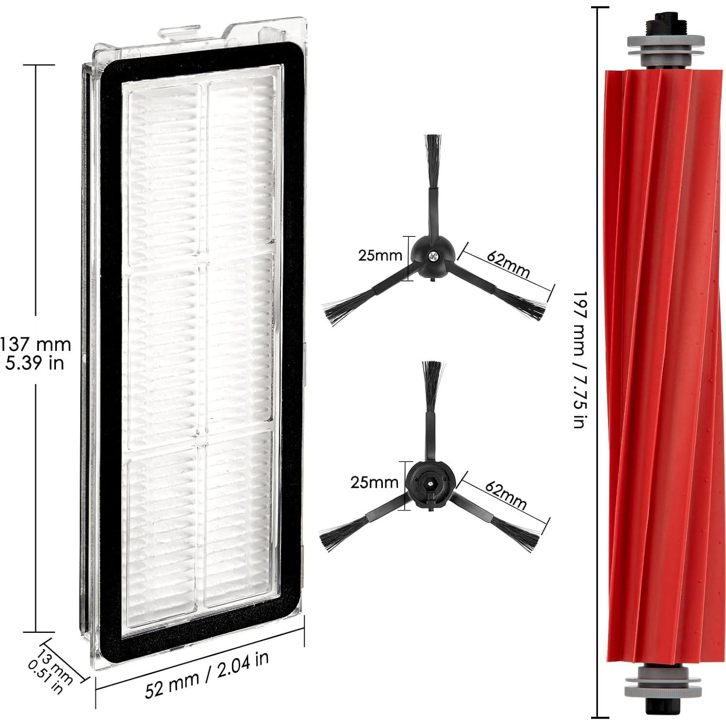 Kit de Repuestos CHAIN PEAK para Roborock QRevo S - 10 Piezas