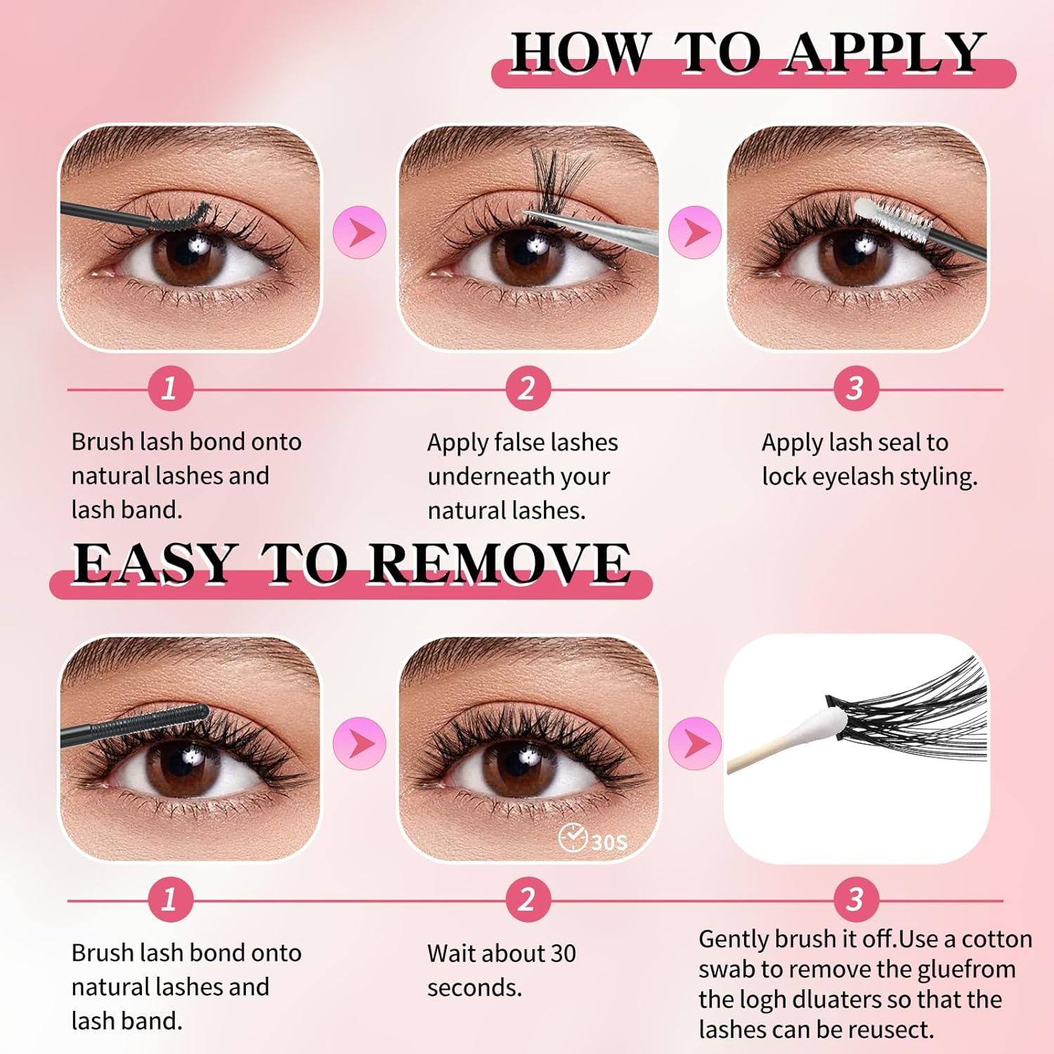 Extensiones de Pestañas Wispy FONXJE 640PCS C Curl 10-16mm