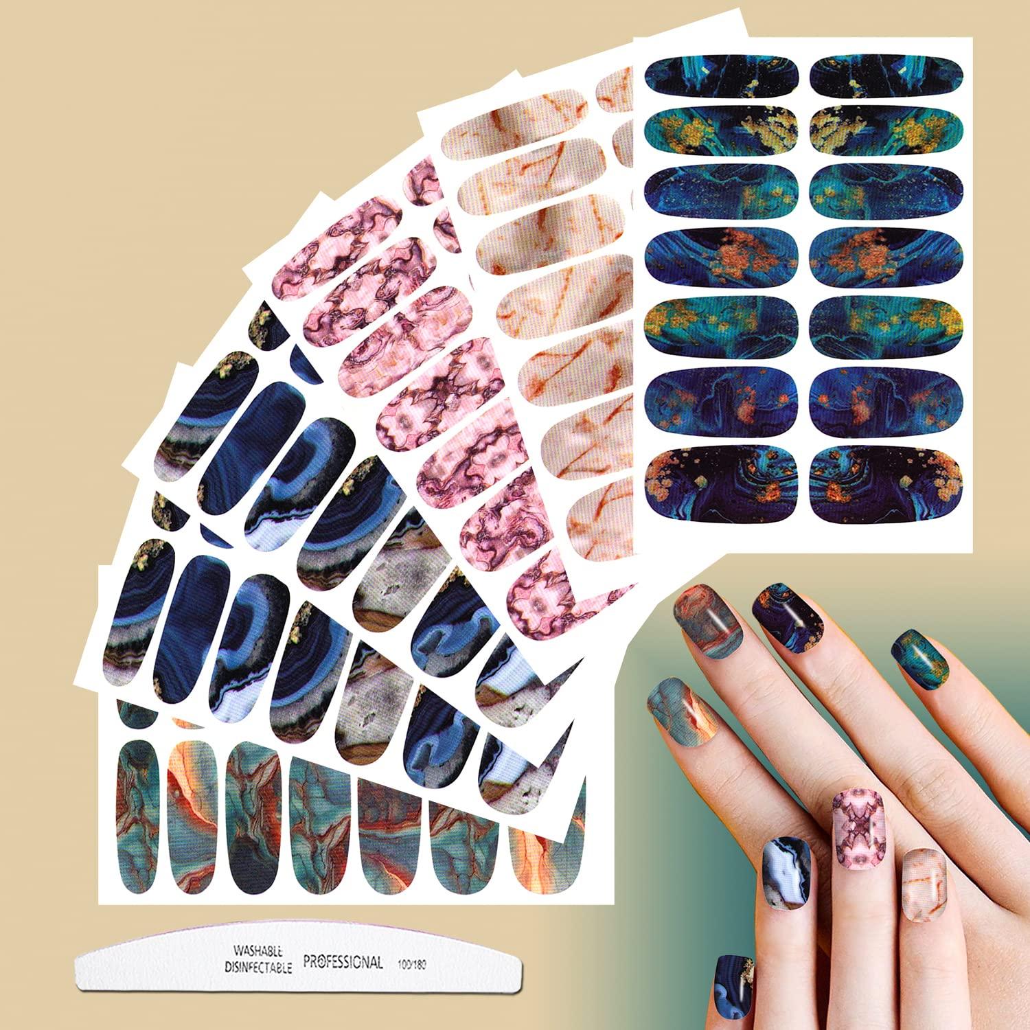 JERCLITY 336 Piezas Stickers de Uñas Autoadhesivos Clásicos