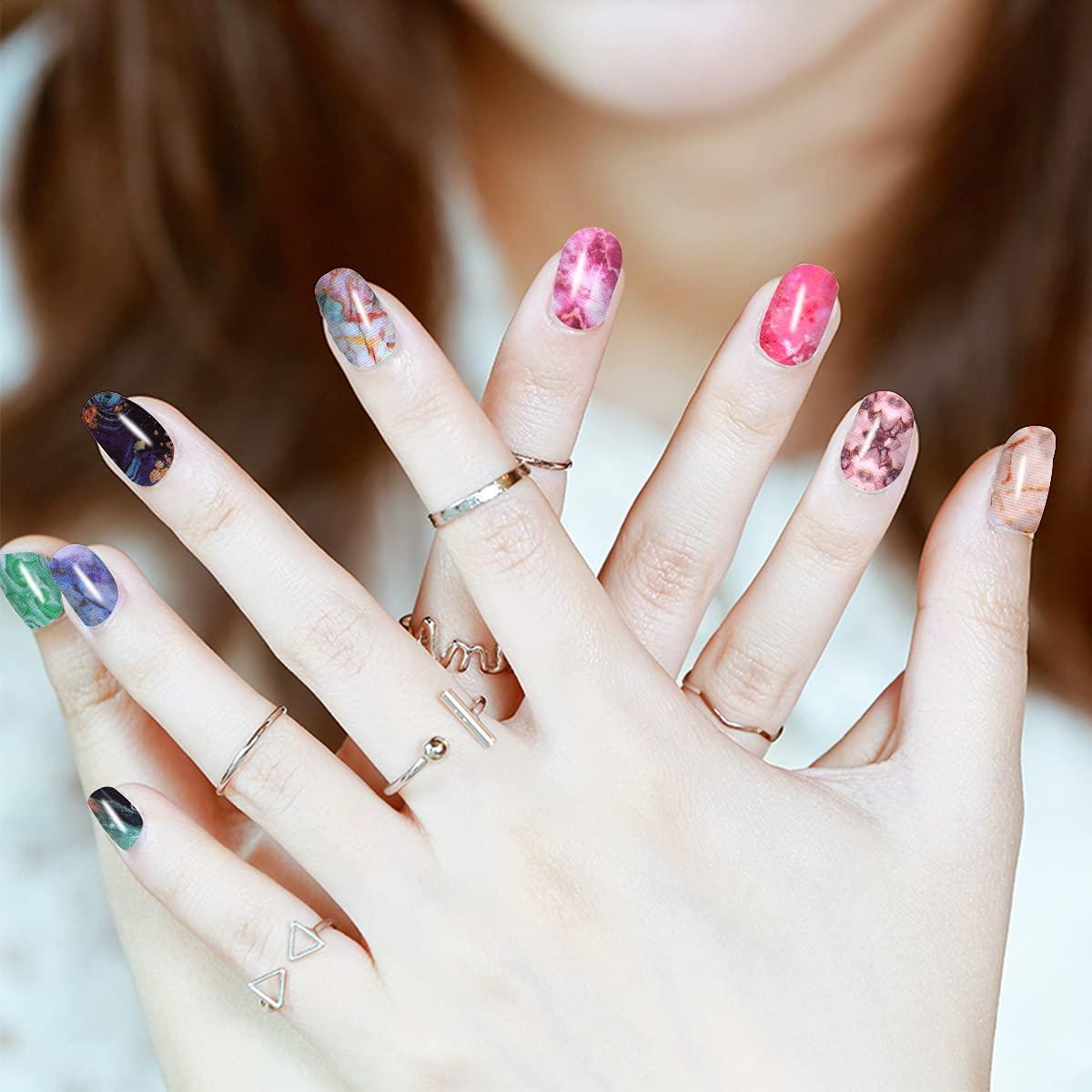 JERCLITY 336 Piezas Stickers de Uñas Autoadhesivos Clásicos