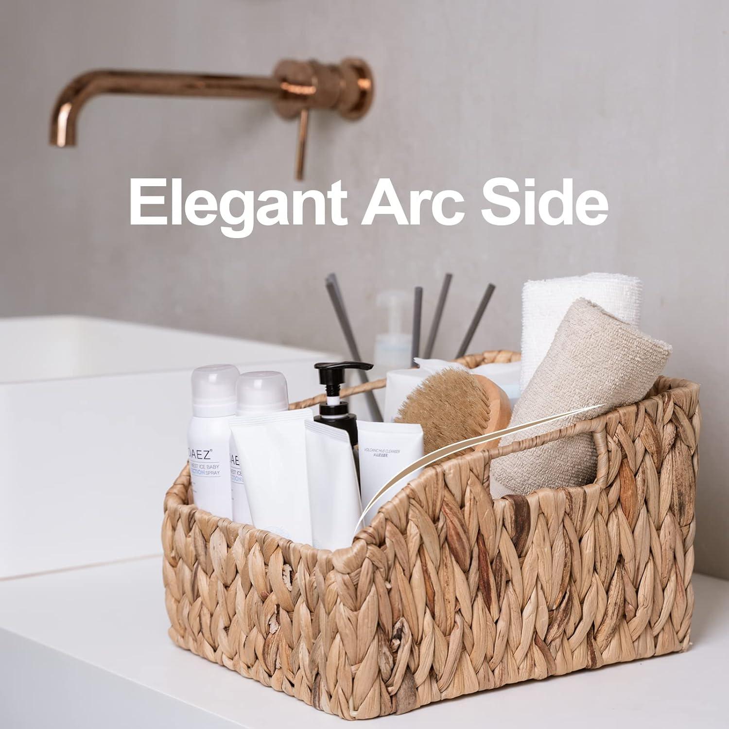 Cestas de Mimbre FairyHaus 2 Piezas Grandes Naturales 22.86x27.94cm