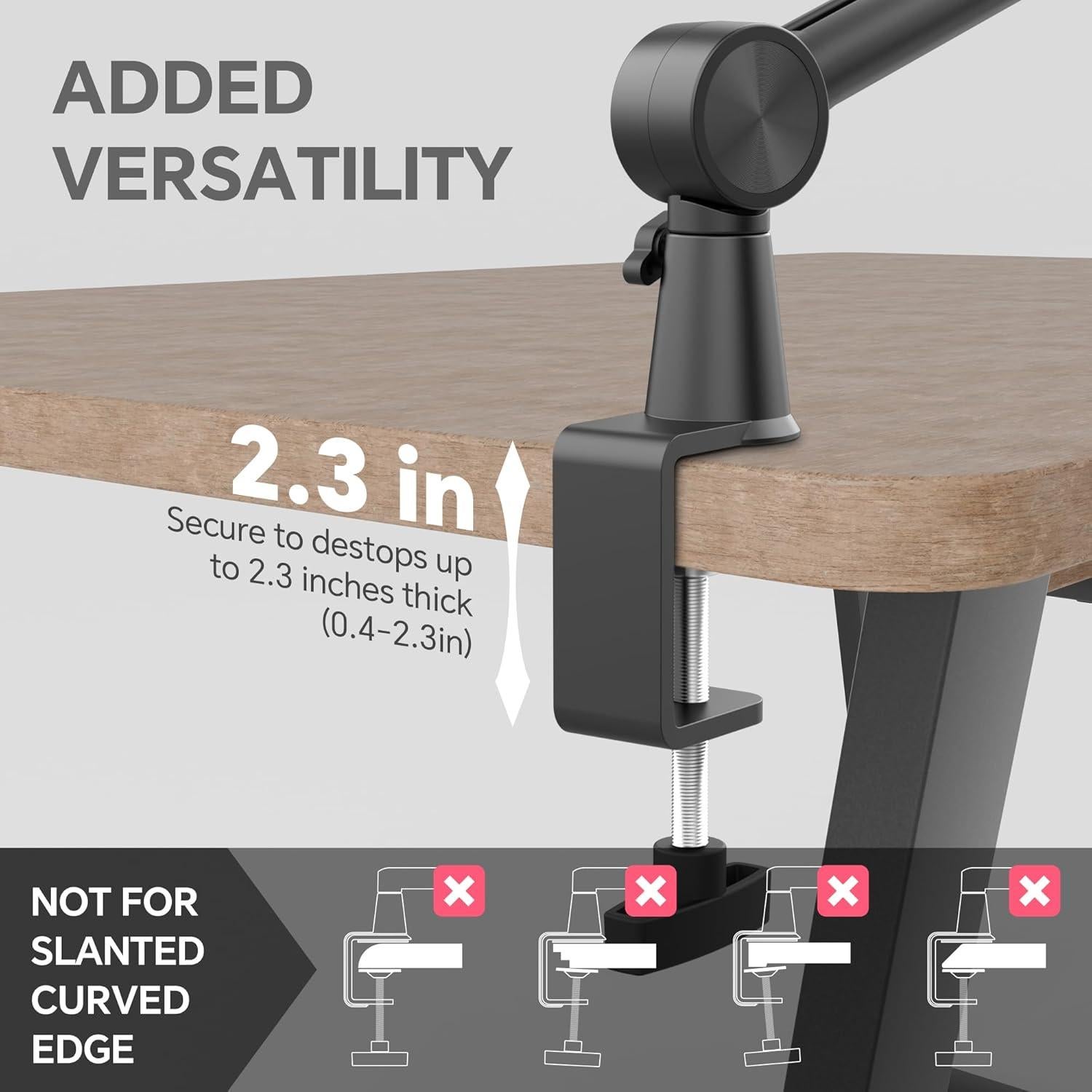 Brazo de Micrófono Premium HS20 Negro con Gestión de Cables