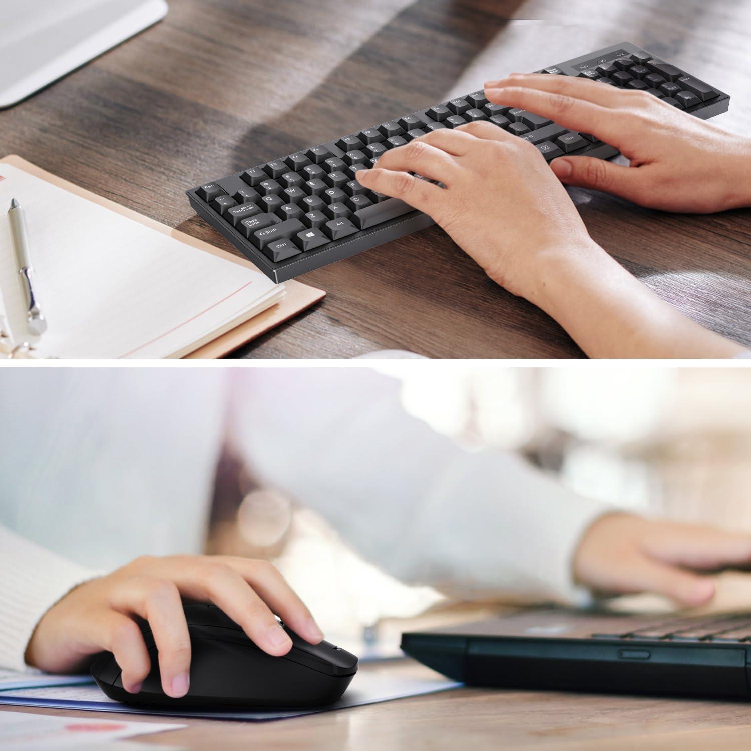 Combo Teclado y Ratón Inalámbrico BAGINGAN QWERTY 2.4G Negro