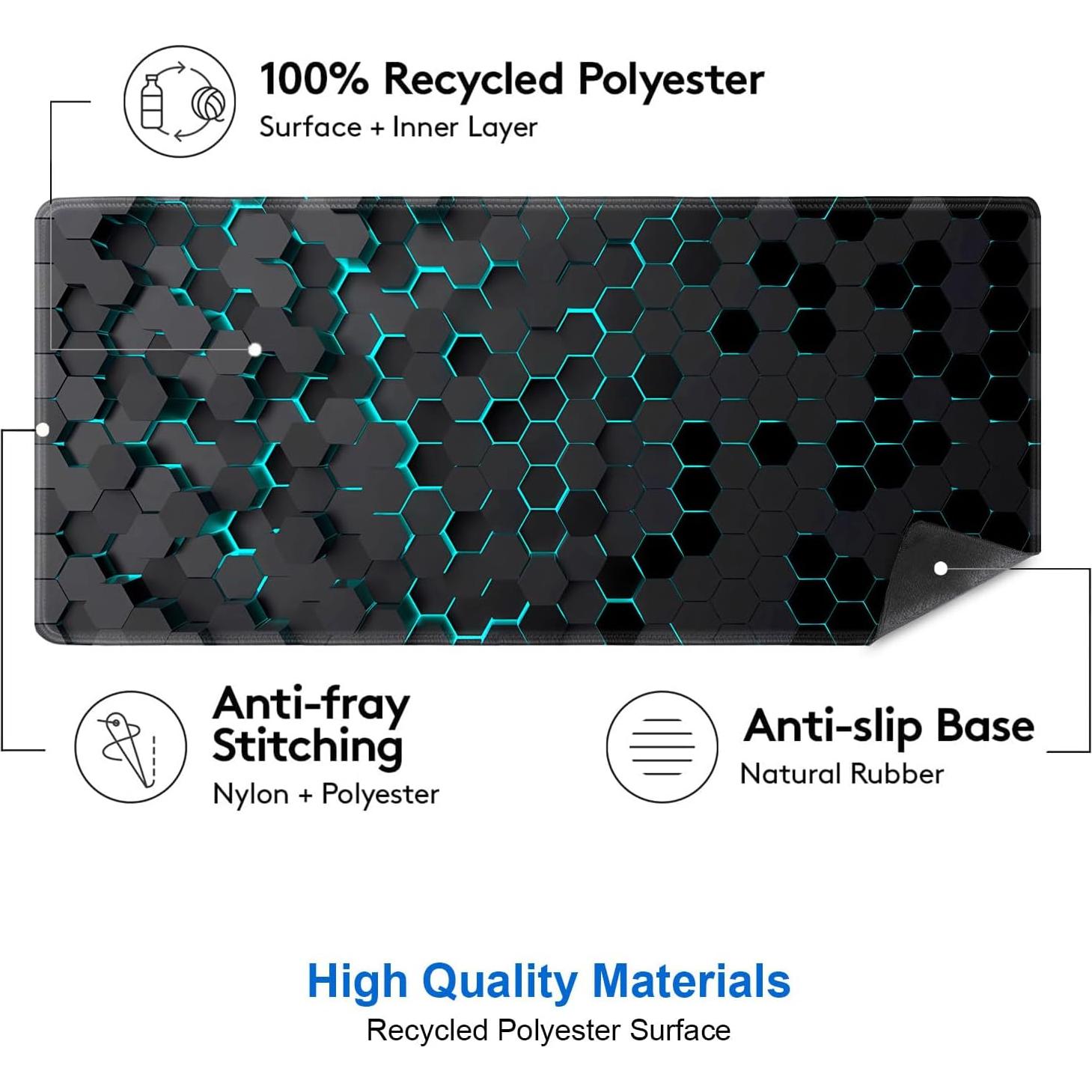 Alfombrilla de Ratón IMAYONDIA XL Panal Negro 900x400mm