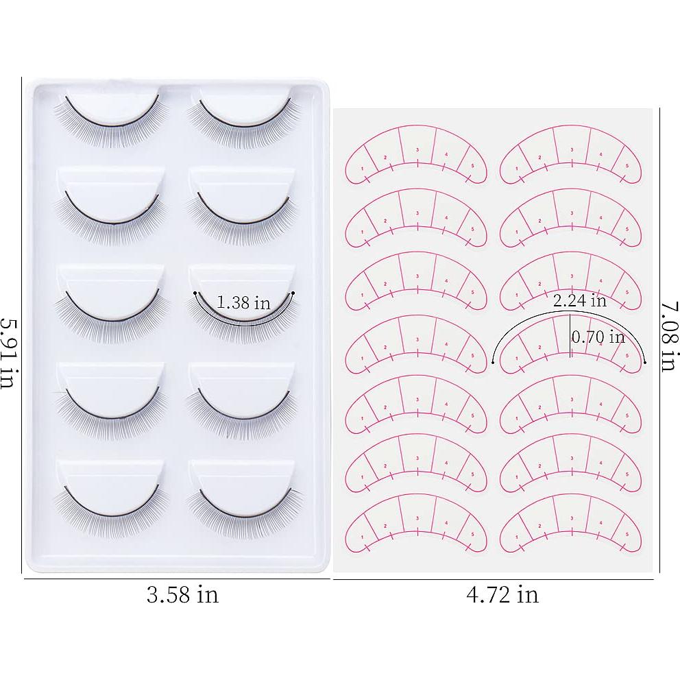 25 Pares Pestañas de Práctica Autoadhesivas YS para Extensiones