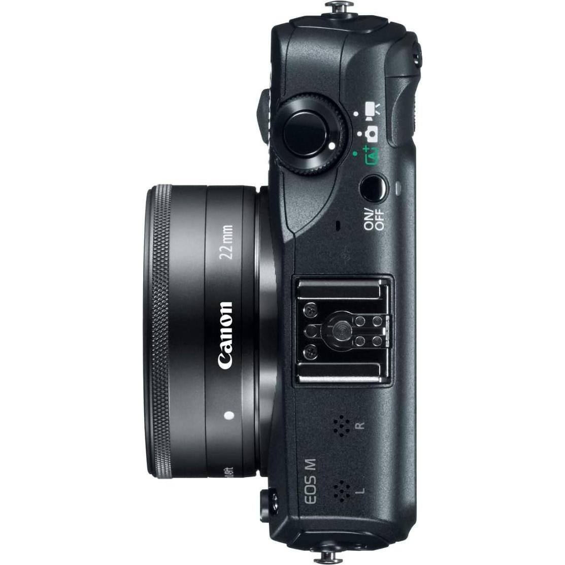 Canon EOS M 18.0 MP Compact Systems Camera with 3.0-Inch LCD and EF-M22 STM Lens Black