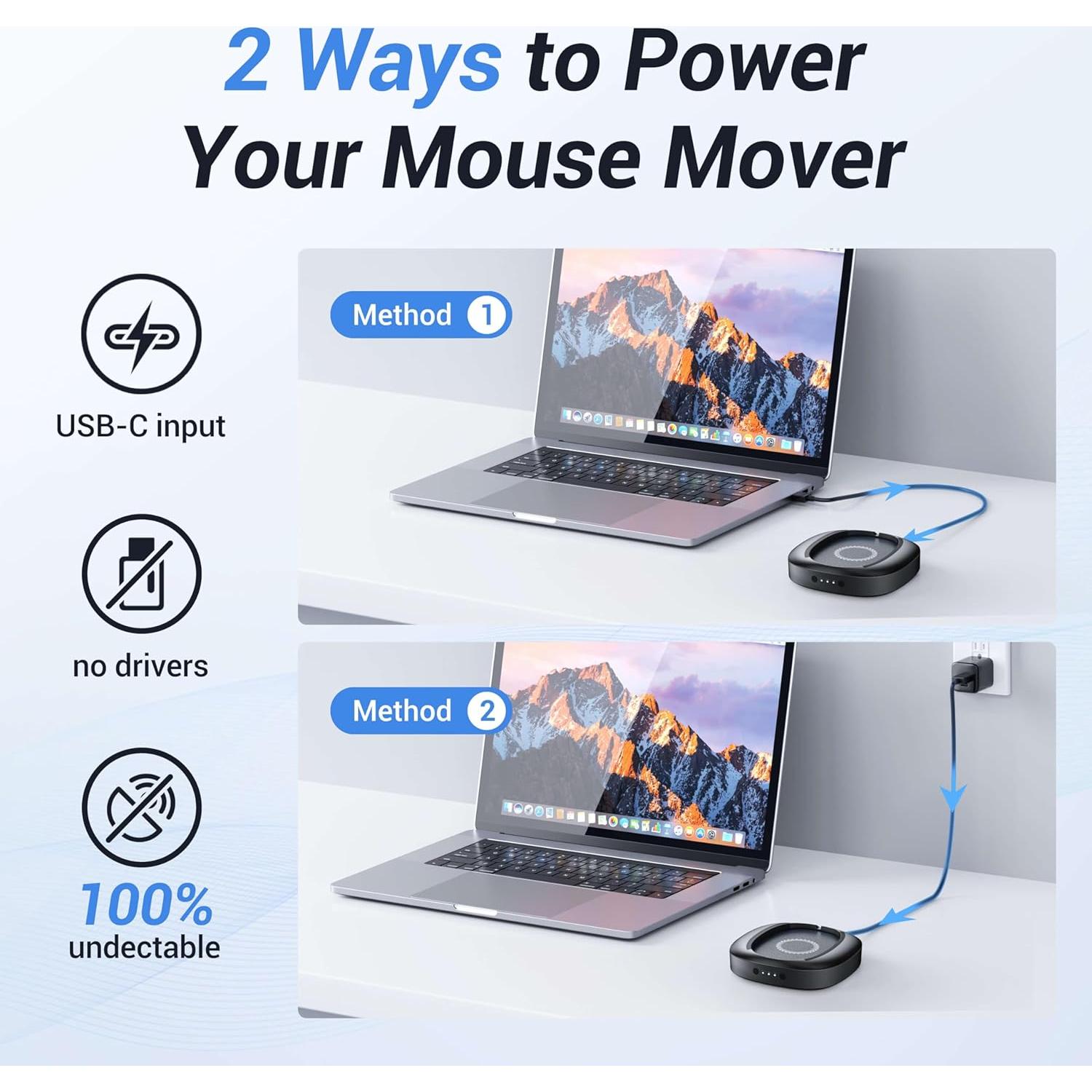 Mouse Jiggler Indetectable MEKASS con Temporizador Ultra-Silencioso