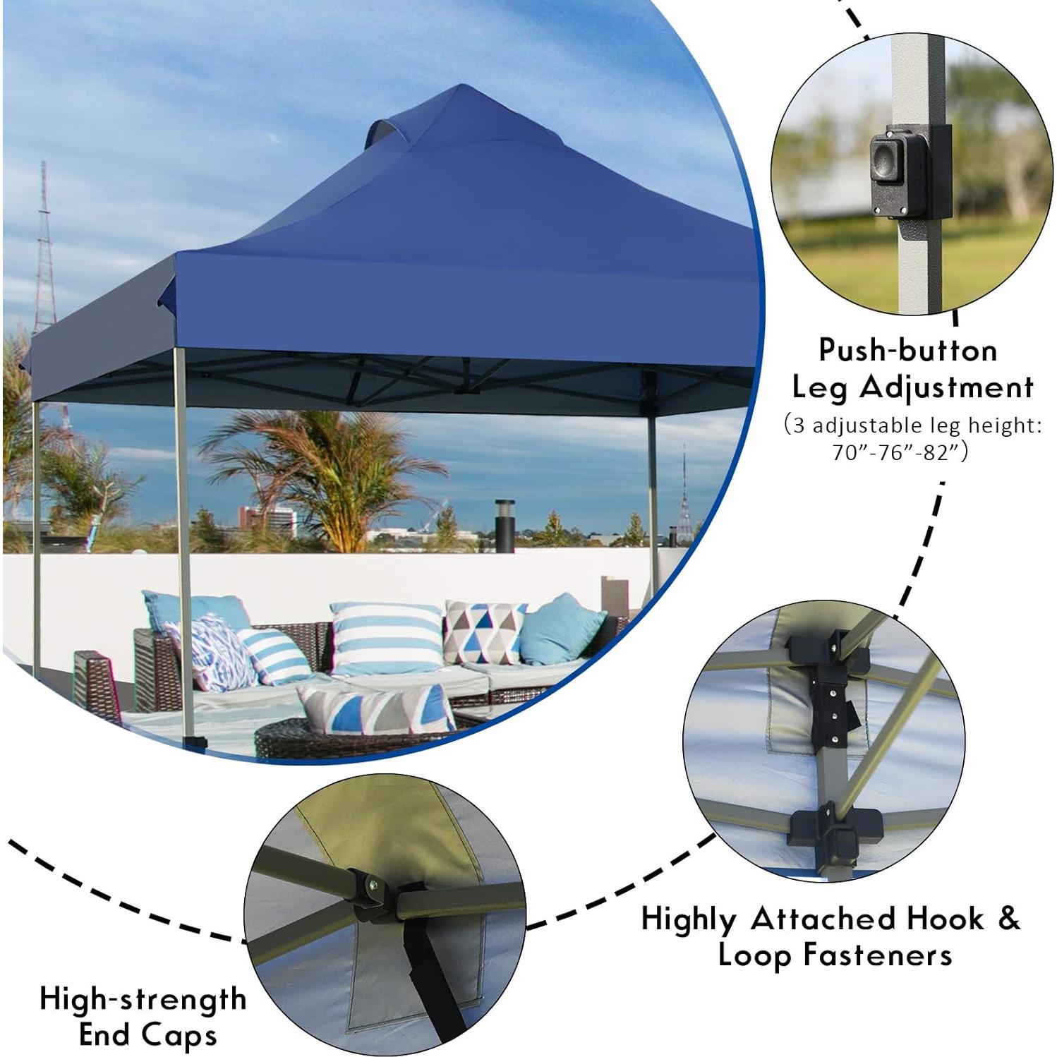 Carpa Plegable Tangkula 3 Alturas 9.29 m² Azul