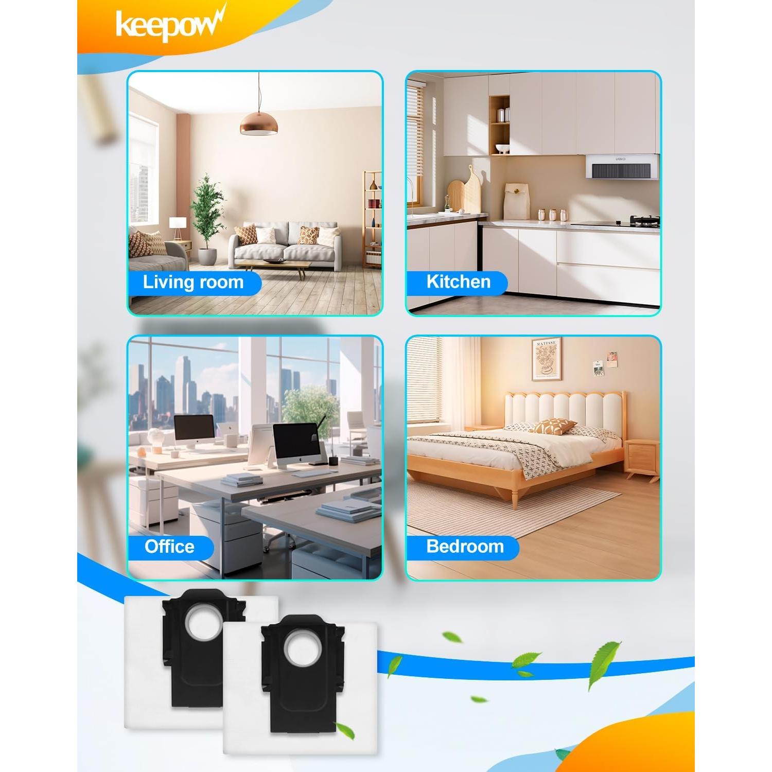 Bolsas de Polvo Reutilizables KEEPOW para Aspiradoras Roborock