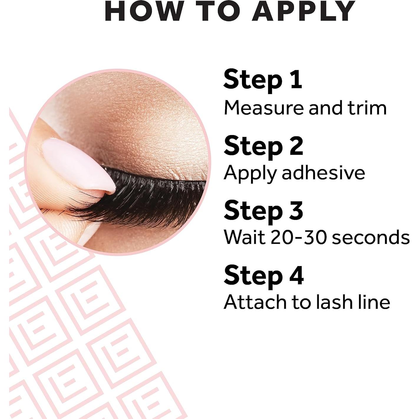 Pestañas Reutilizables Eylure Naturals No. 020 - 4 Pares, Negro