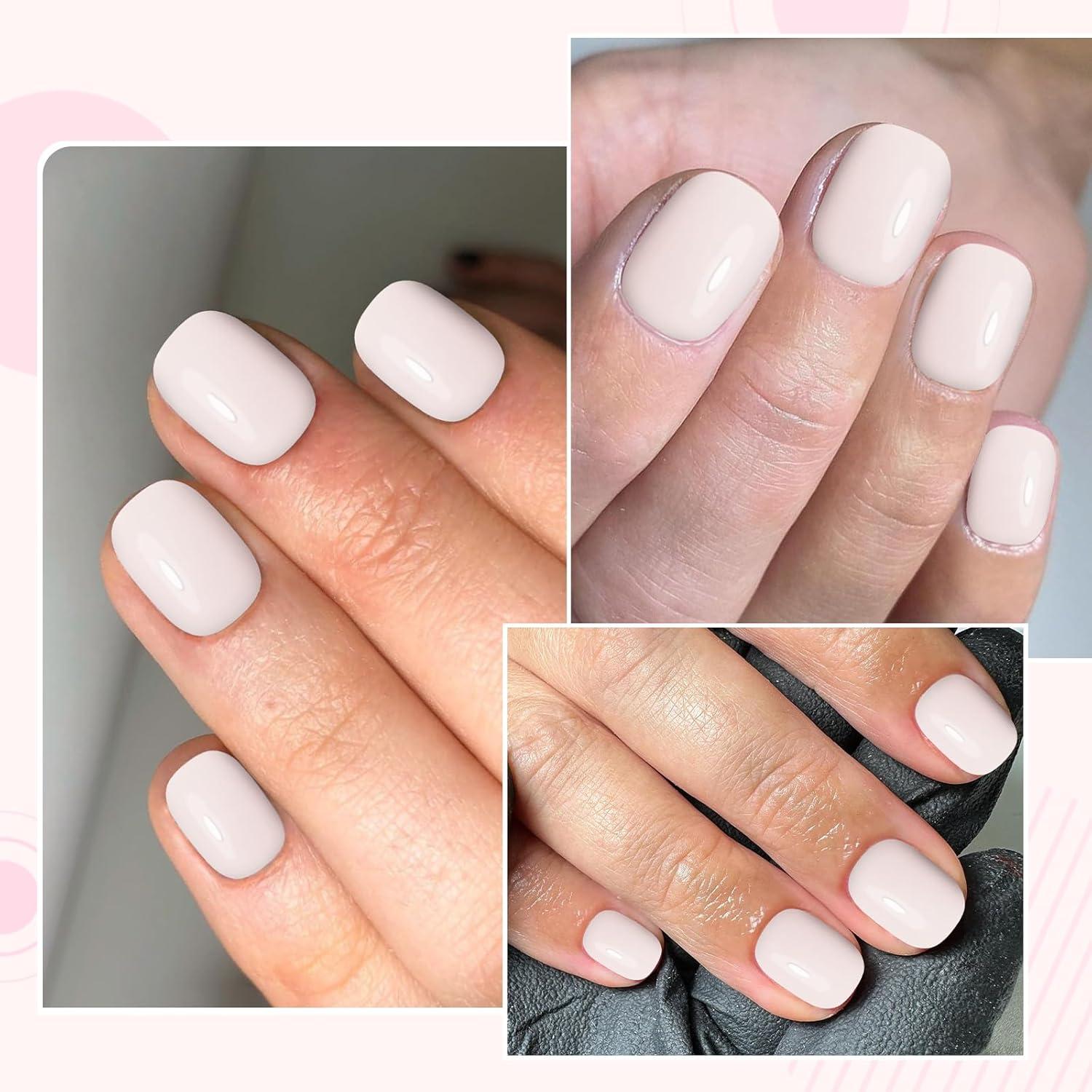 120 Uñas Postizas Cortas Rosadas Lifextol - 12 Tamaños