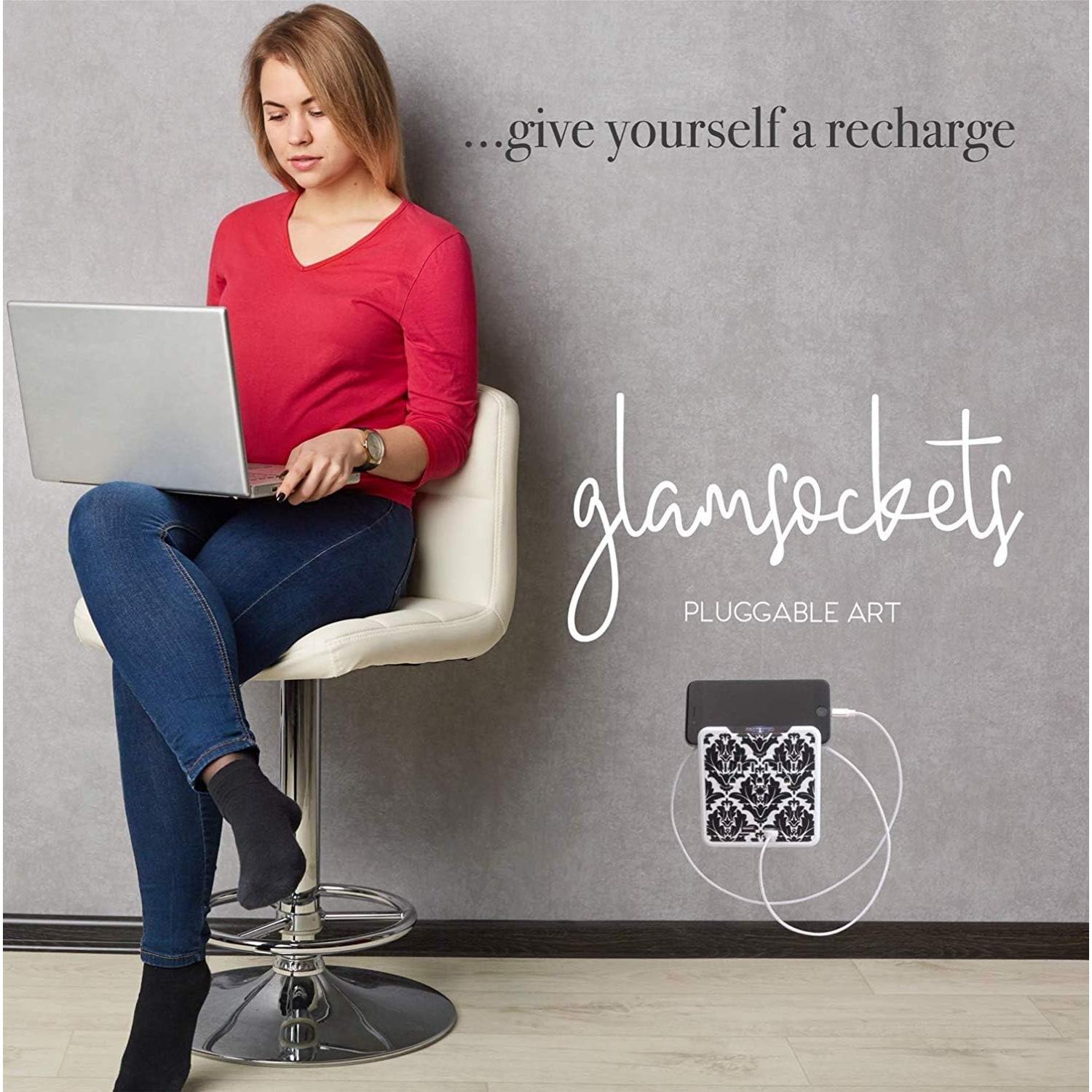 Glamsockets Protector de Sobretensión Decorativo USB 3 Salidas