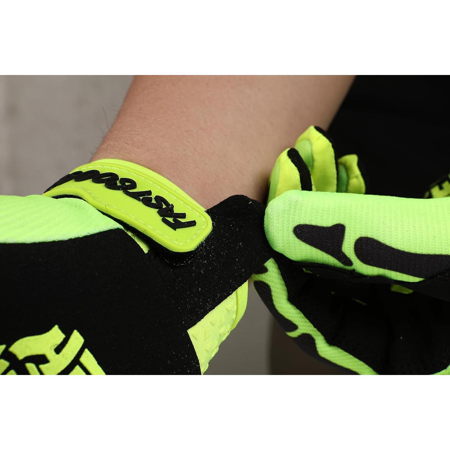 Guantes de Ciclismo EXCEREY Esqueleto Verde Fluorescente