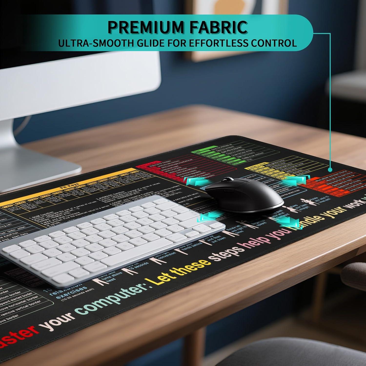 Alfombrilla de Ratón Grande Furniou con Atajos de Excel 30x5cm