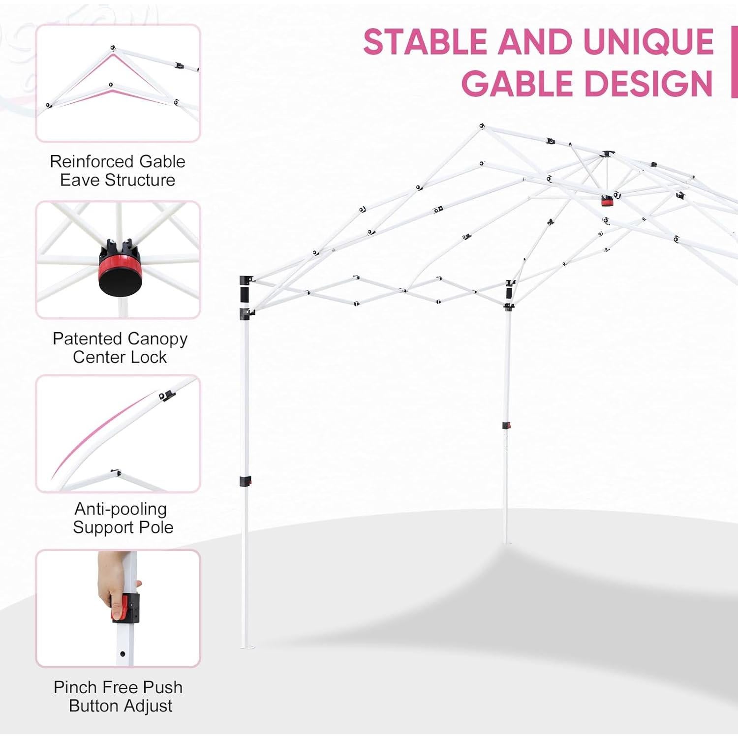 Carpa Personalizada EAGLE PEAK 10x10 Techo a Dos Aguas