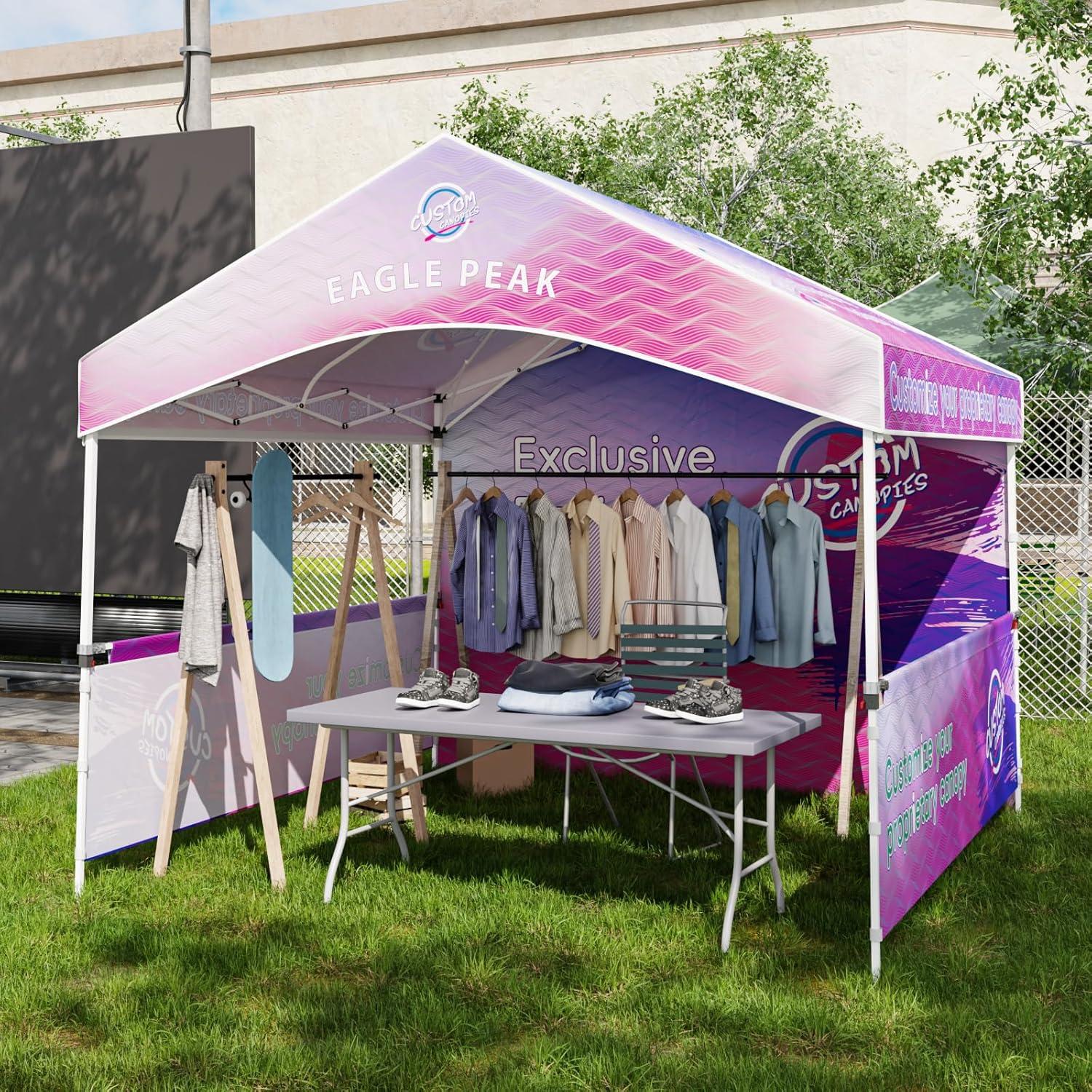 Carpa Personalizada EAGLE PEAK 10x10 Techo a Dos Aguas