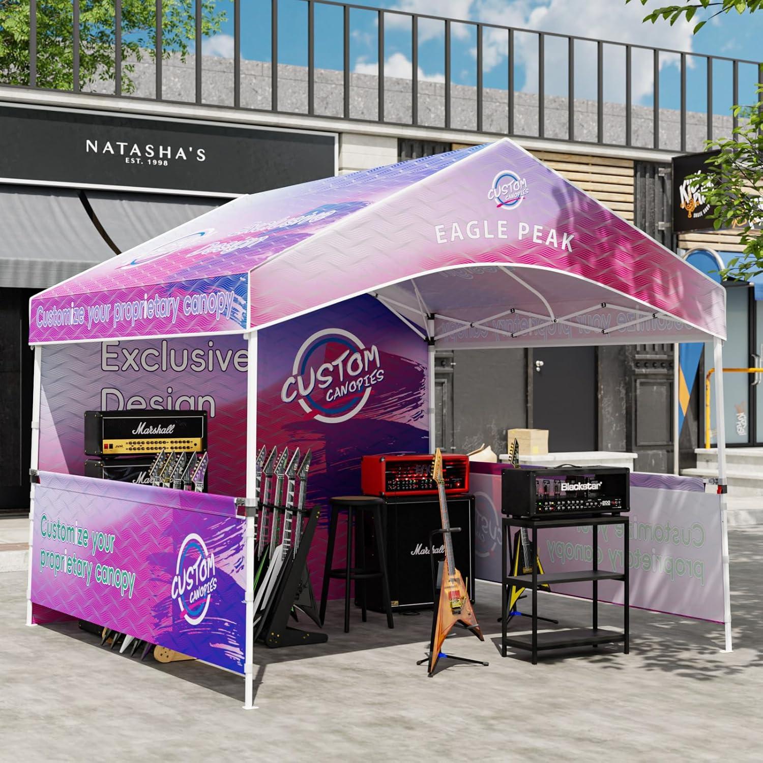 Carpa Personalizada EAGLE PEAK 10x10 Techo a Dos Aguas