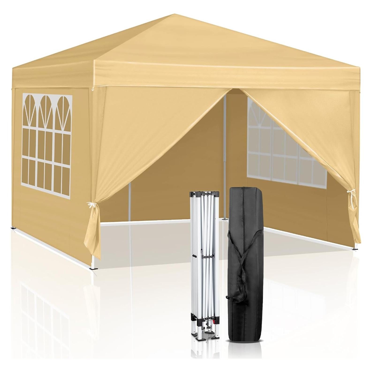 Carpa Plegable 3x3m MELOSHM Impermeable con 4 Paredes