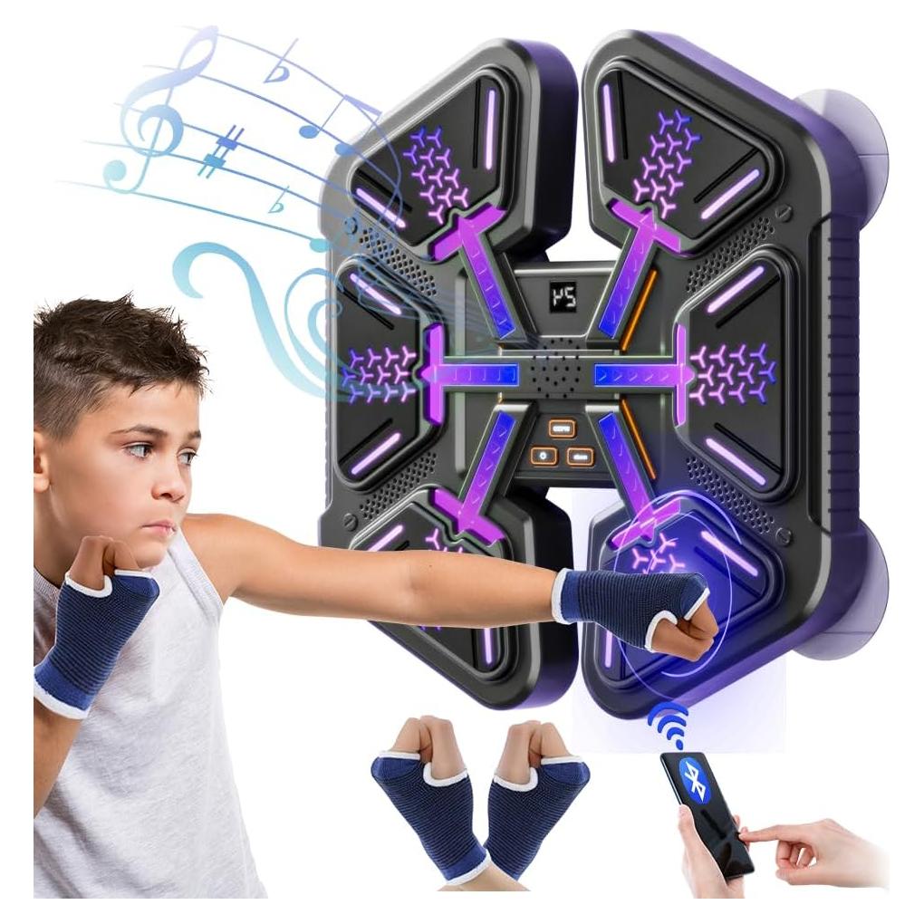 Máquina de Boxeo Musical NETEHU con Guantes - Entrenador Inteligente