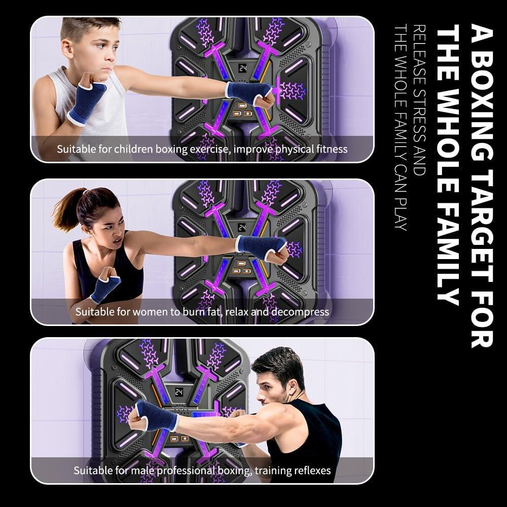 Máquina de Boxeo Musical NETEHU con Guantes - Entrenador Inteligente