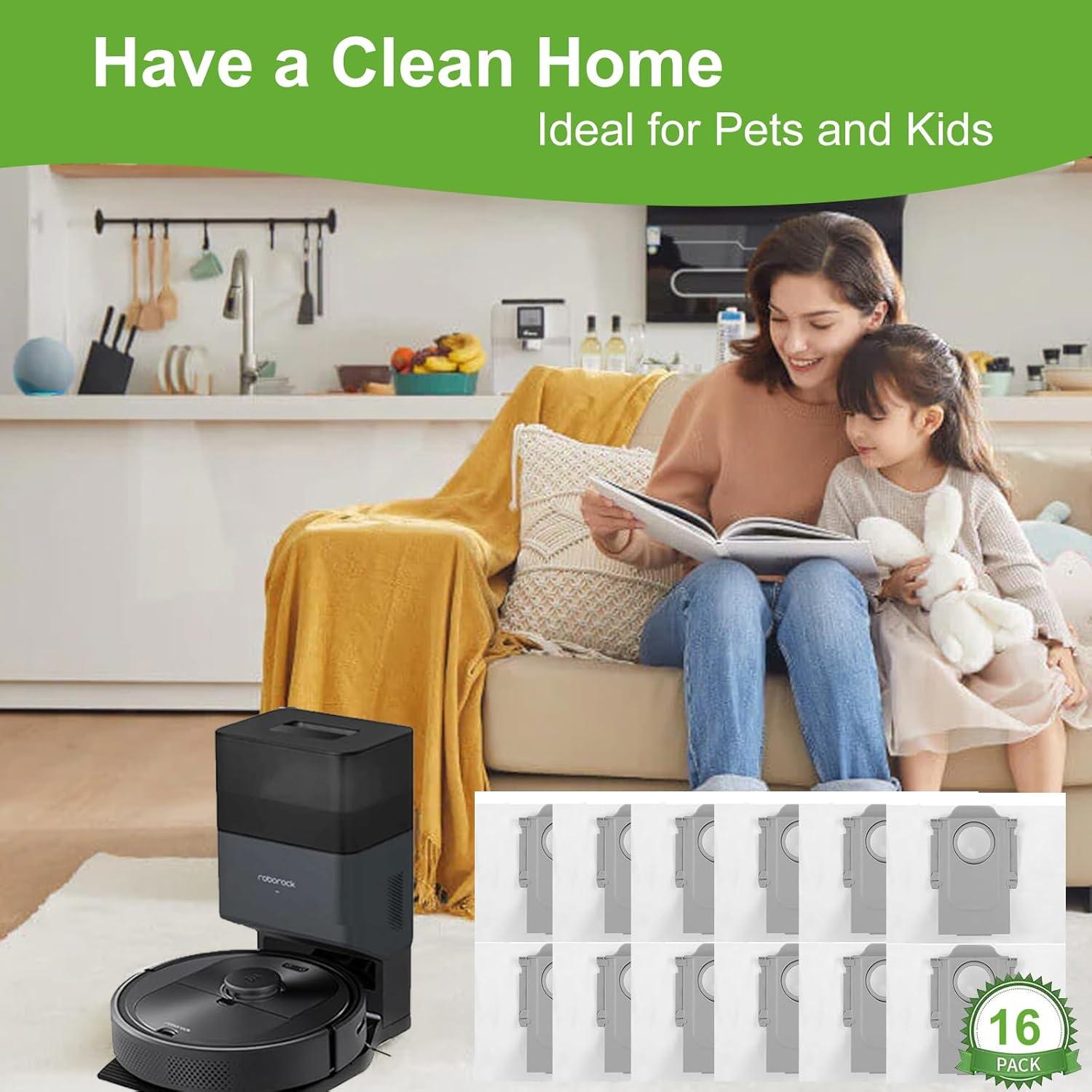 16 Bolsas de Repuesto RelaxNest para Aspiradora Roborock Q5/Q7/Q8