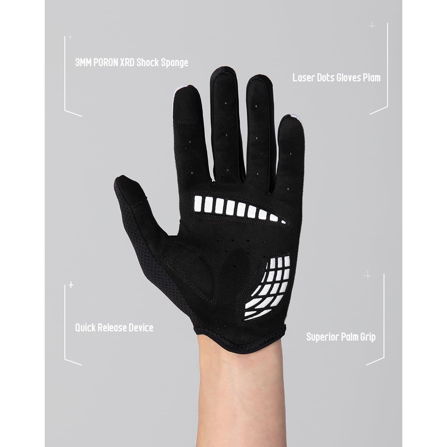 Guantes de Ciclismo DUEECO Finos Táctiles Negro Pequeño