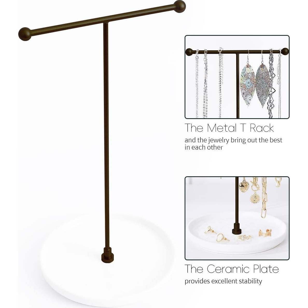 Soporte para Collares VROOMIUM Cerámica Blanco Chic 15.24cm